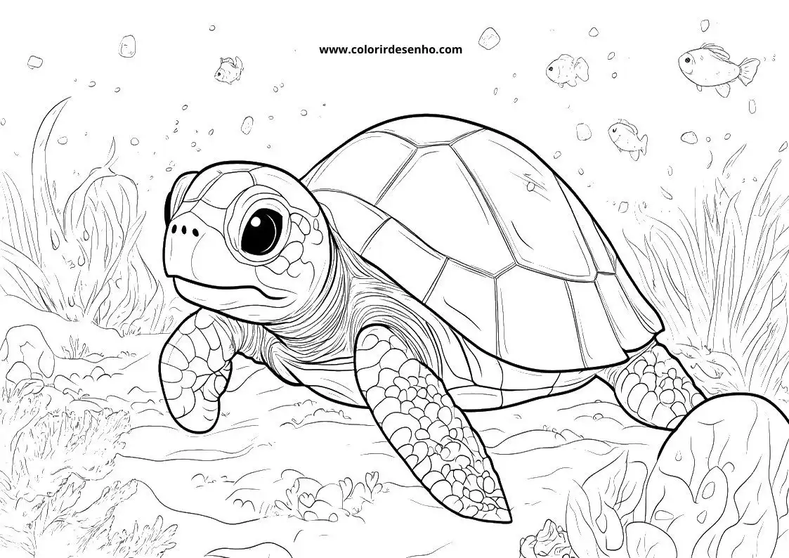 Turtle Coloring Pages 10