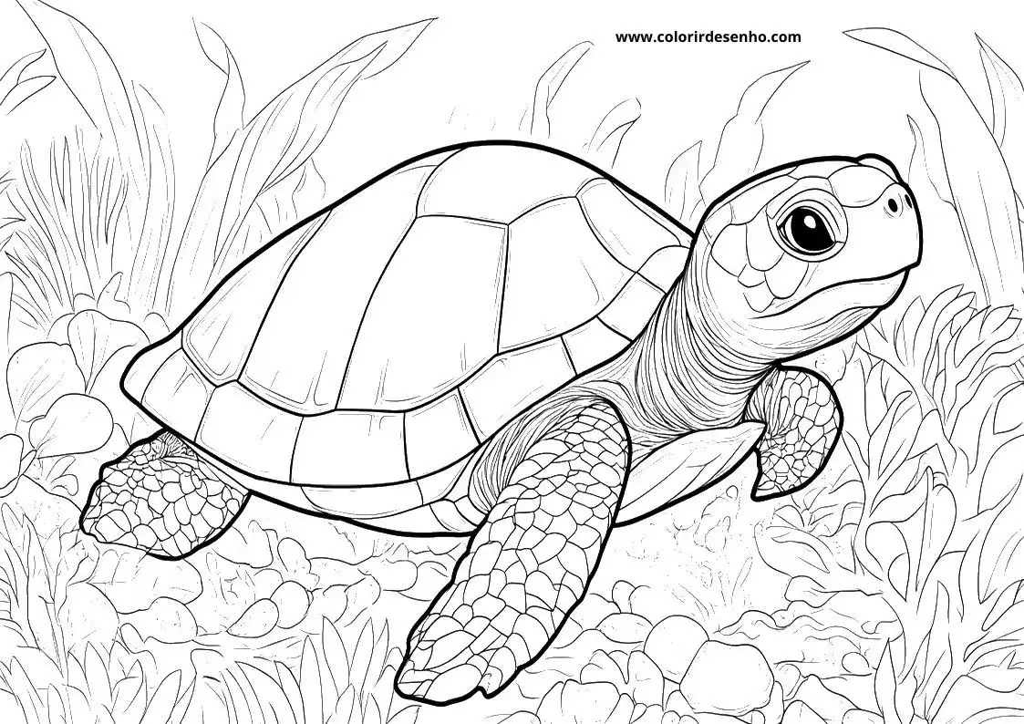 Turtle Coloring Pages 4