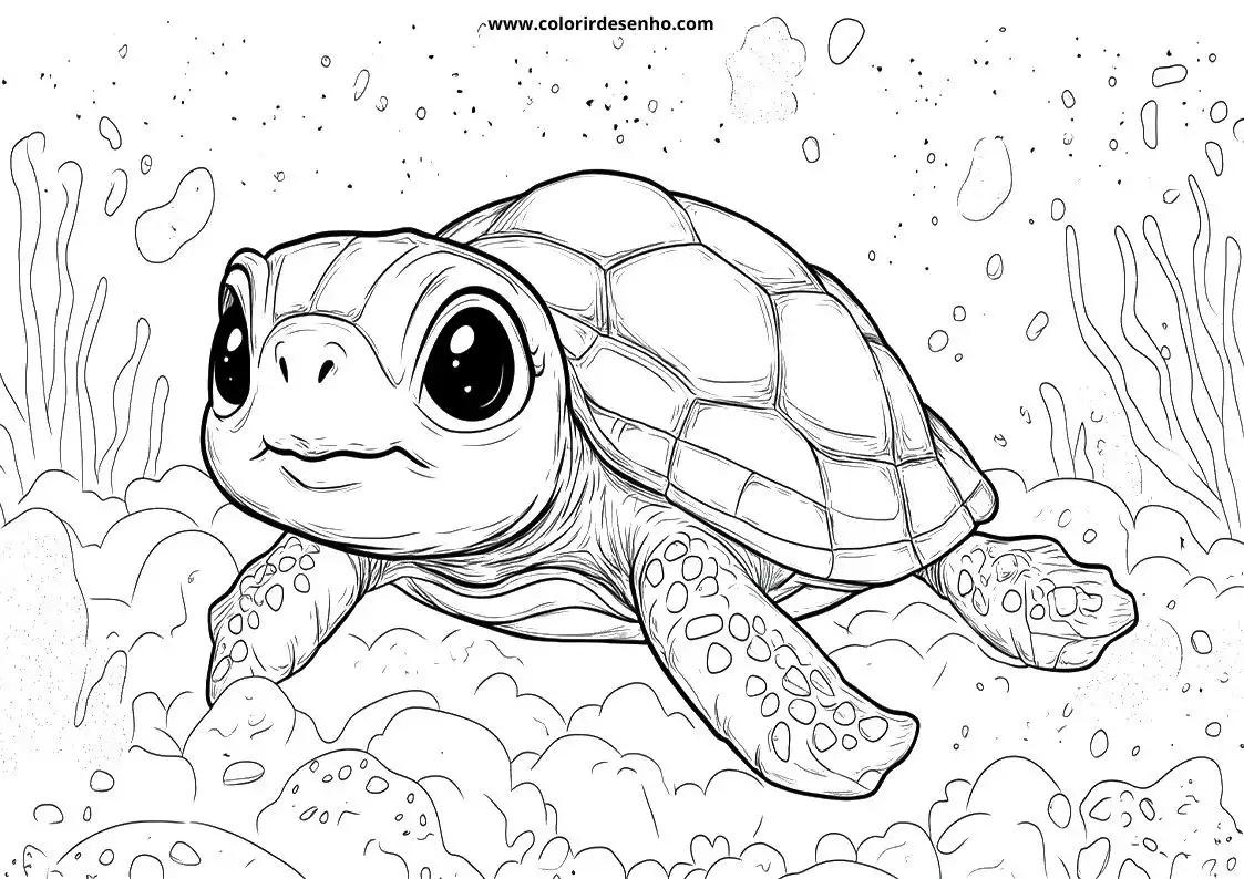 Turtle Coloring Pages 9