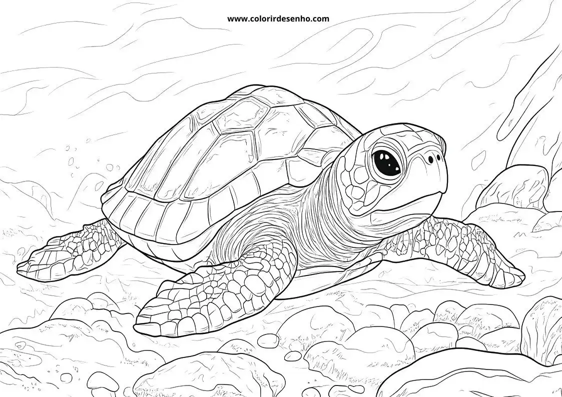 Turtle Coloring Pages For All Ages 9