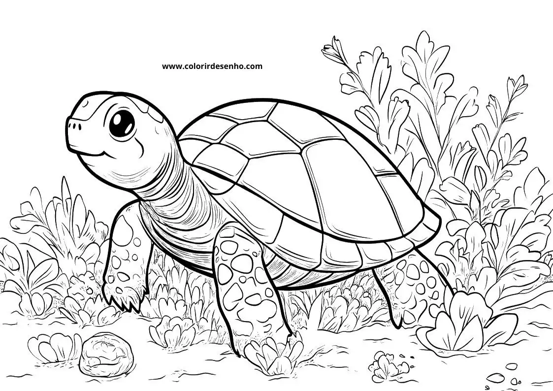 Turtle Coloring Pages For Kids And Adults 6