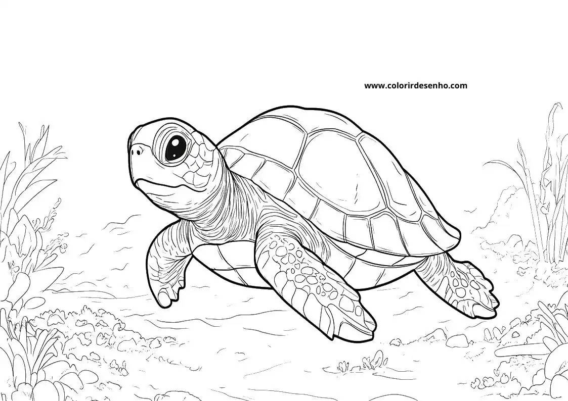 Turtle Coloring Pages For Kids And Adults 8