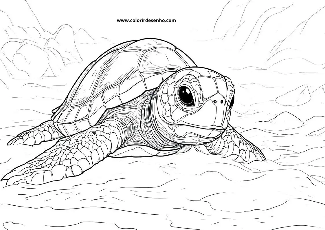 Turtle Coloring Sheet 4