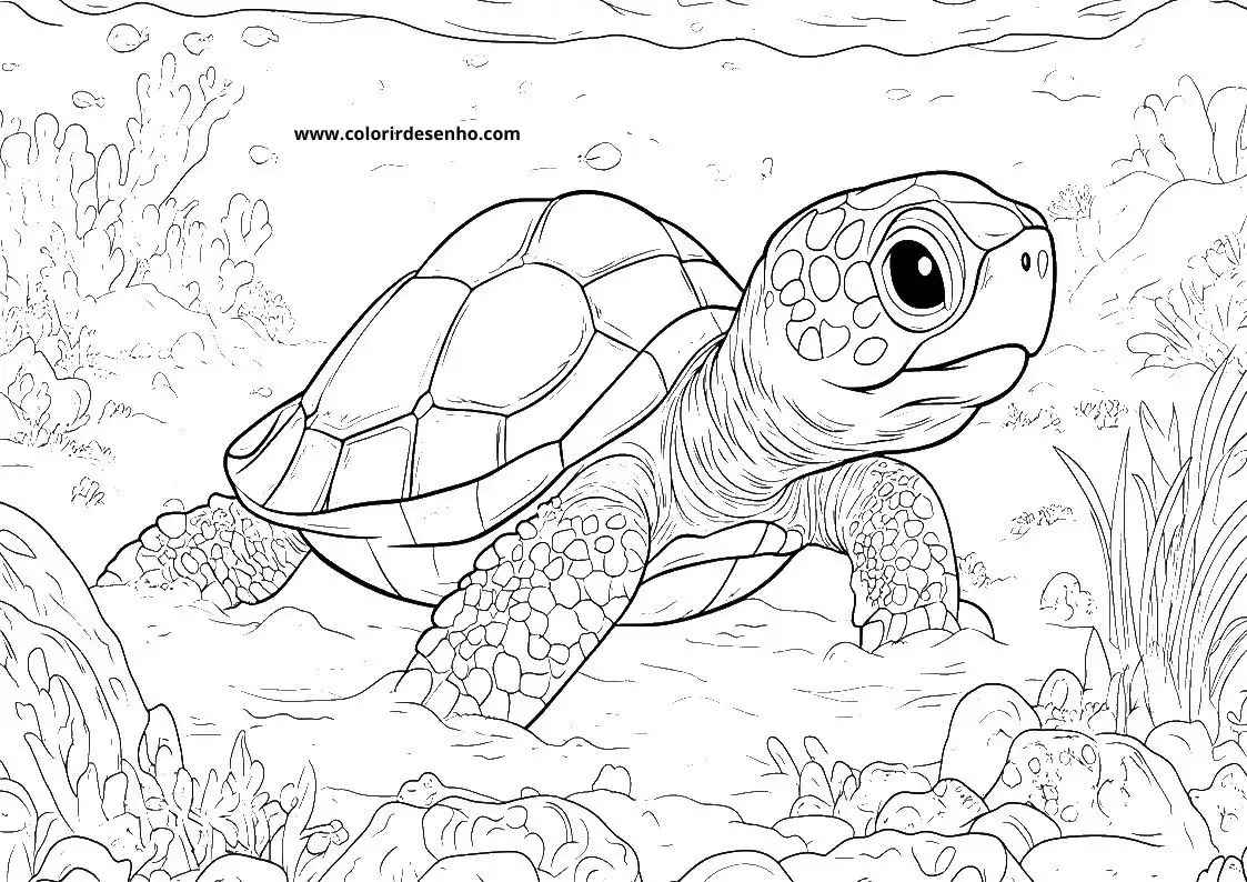 Turtle Coloring Sheet 7