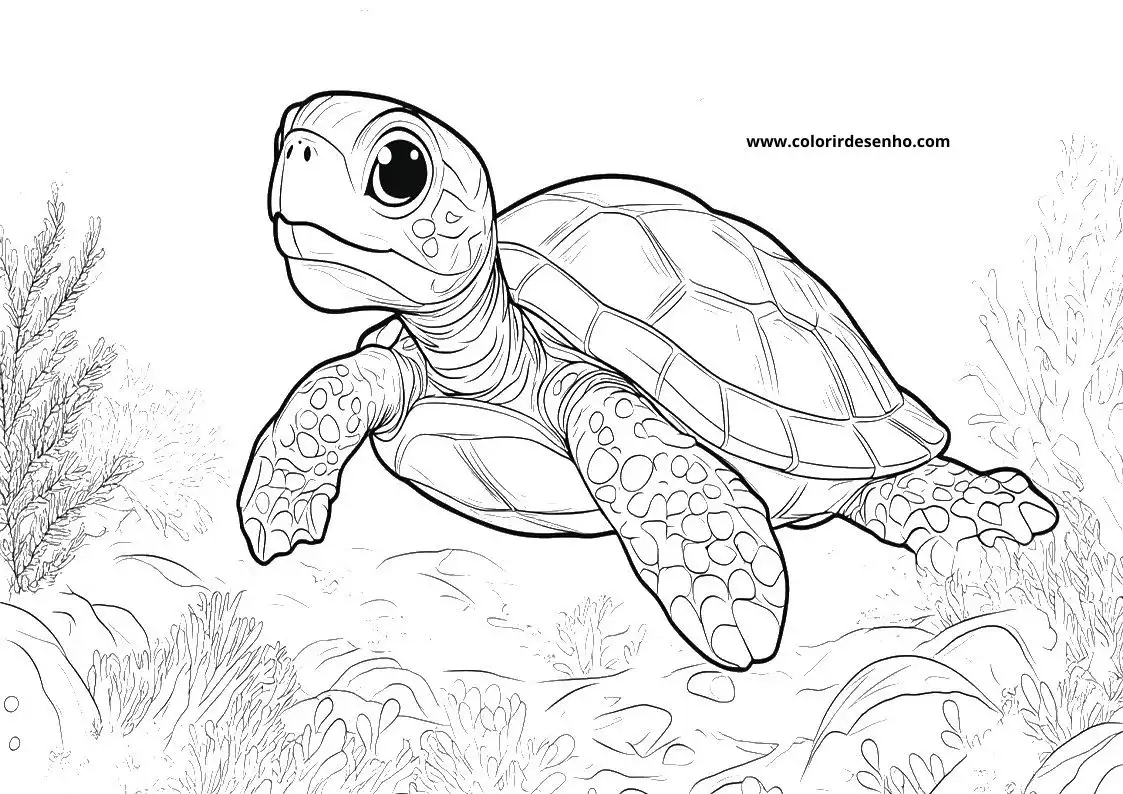 Turtle Coloring Sheet 9