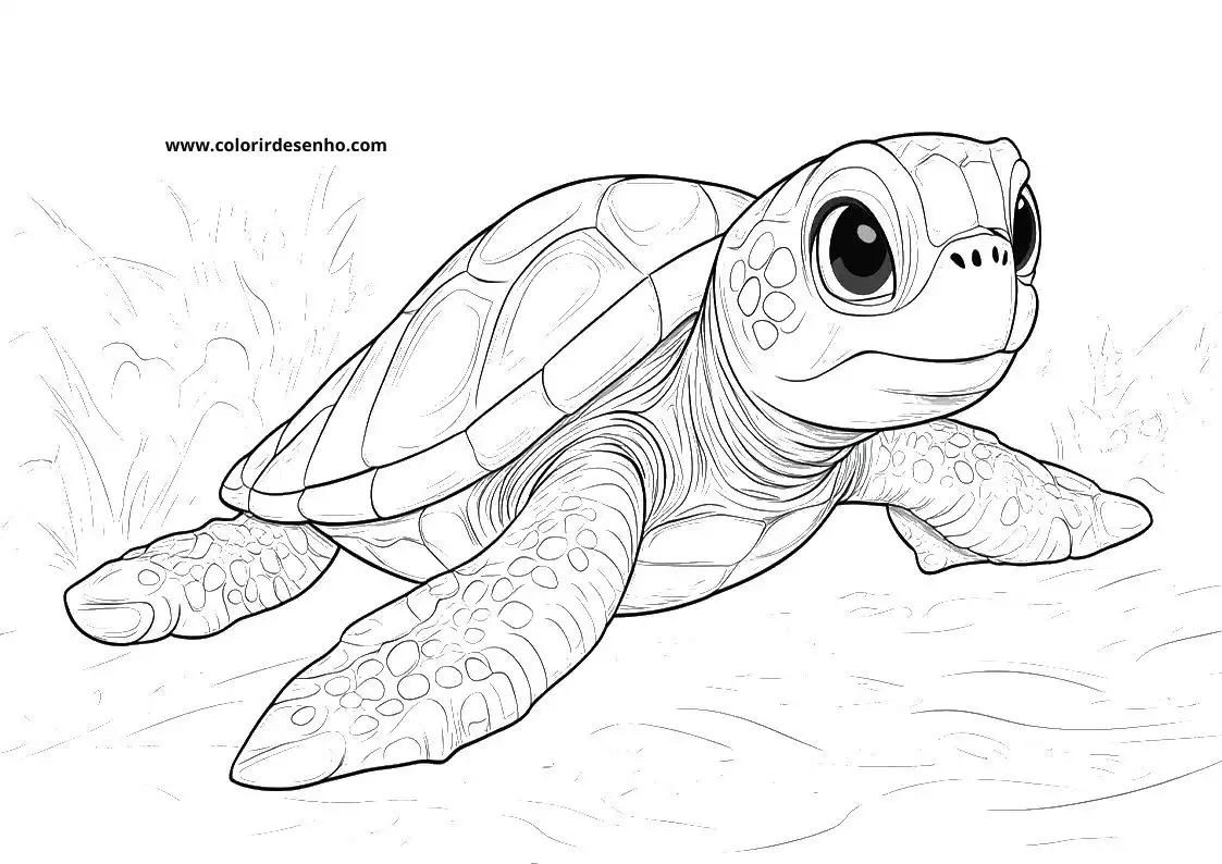 Turtle Free Printable Coloring Pages 3
