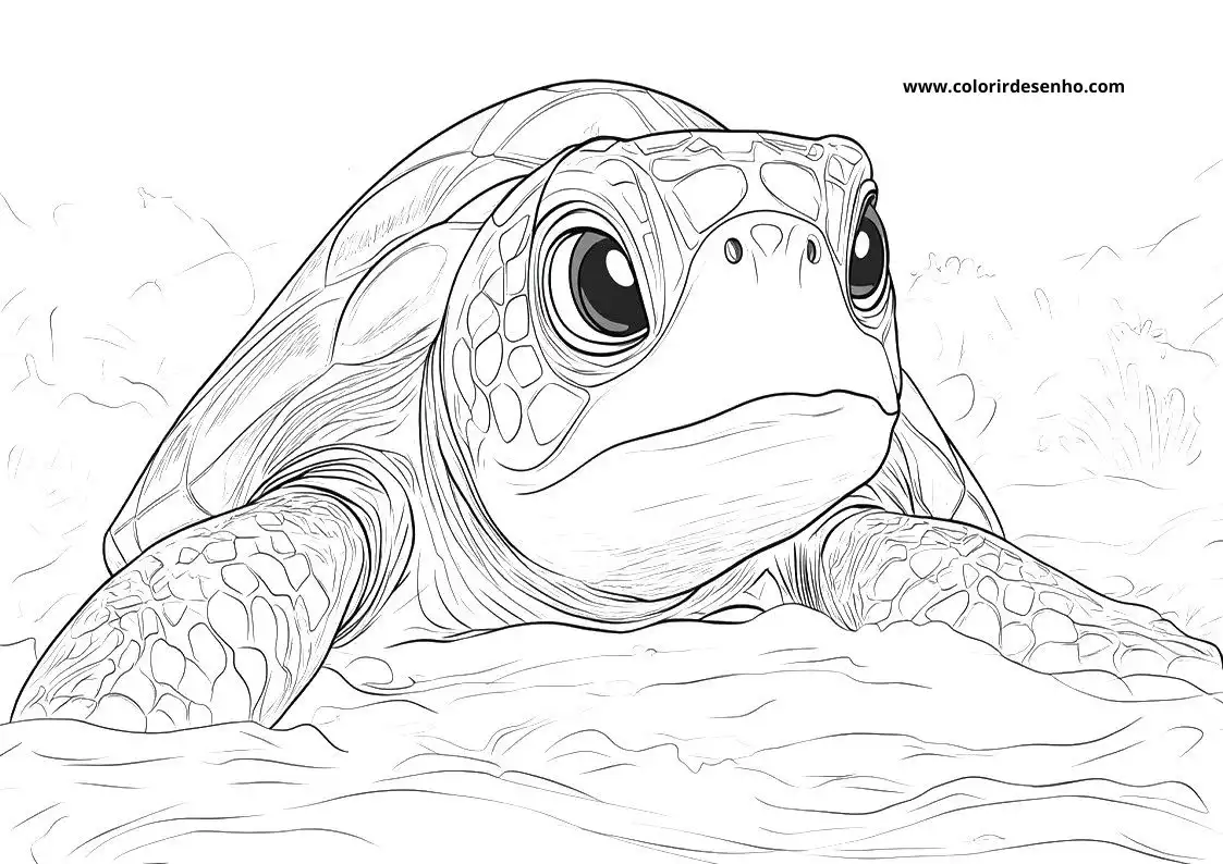 Turtle Free Printable Coloring Pages 5