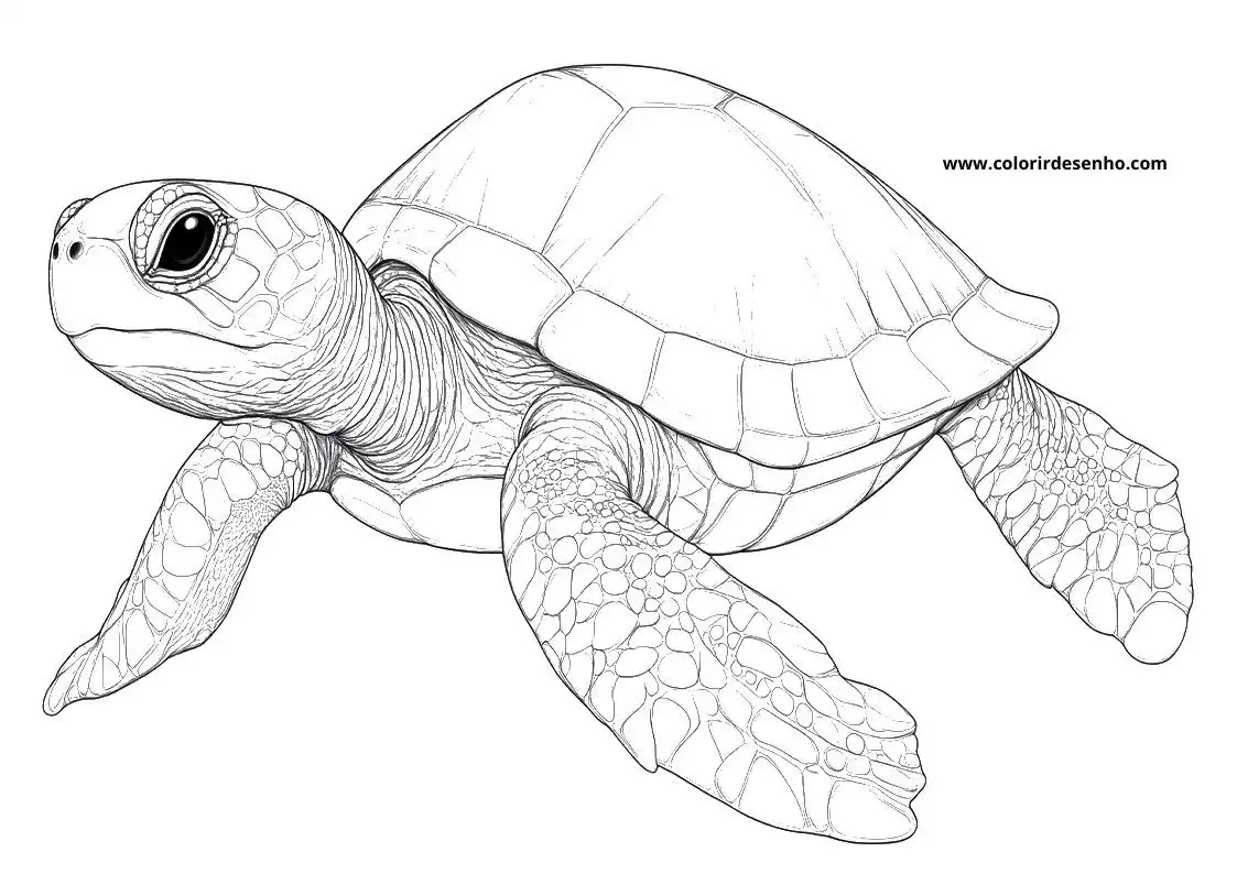 Turtle Free Printable Coloring Pages 7