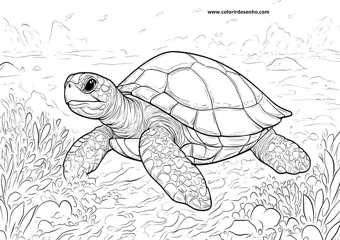 Turtle Free Printable Coloring Pages 8