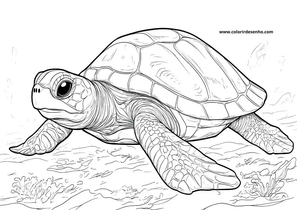 Turtle Free Printable Coloring Pages 9