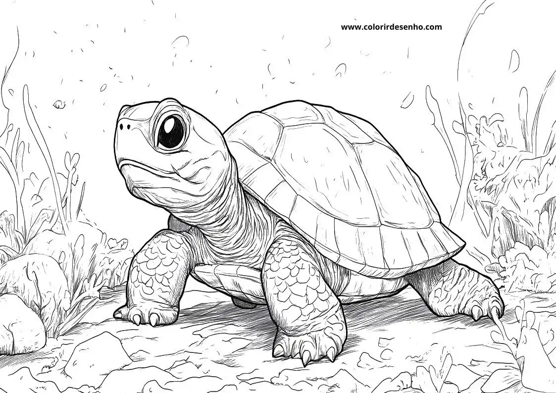 Turtle Picture Coloring Pages 4