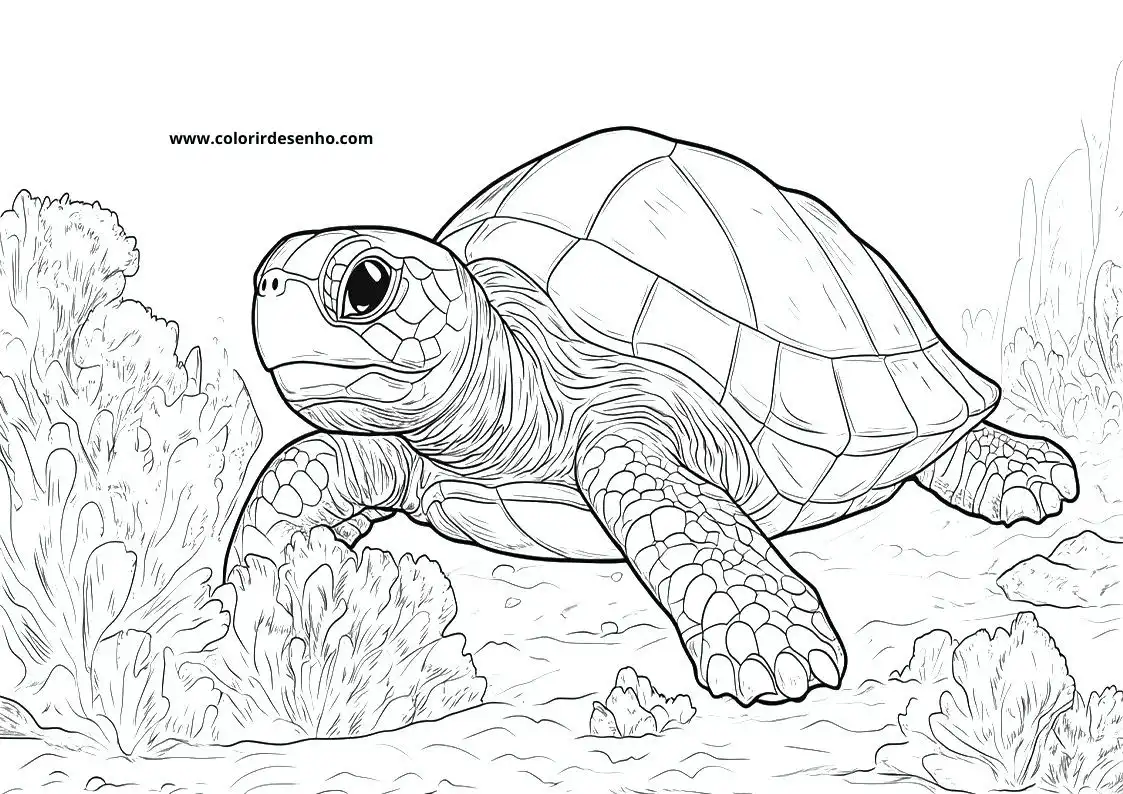 Turtle Picture Coloring Pages 7