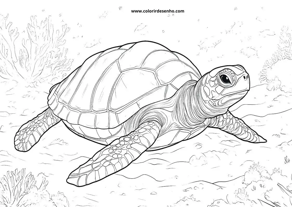 Turtle Picture Coloring Pages 9