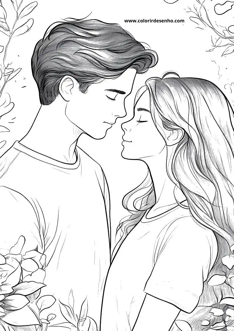 Valentine’s Day Coloring Page Outline 1