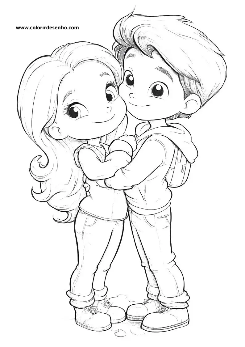 Valentine’s Day Coloring Page Outline 3