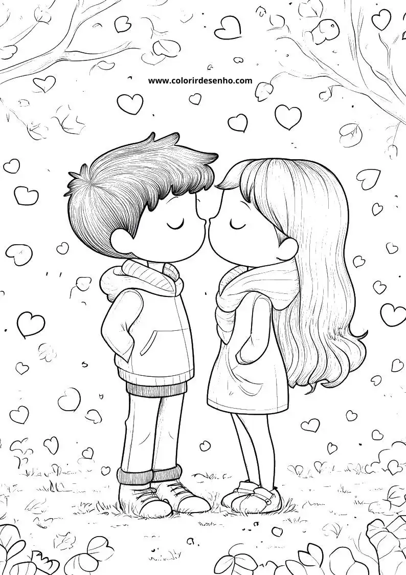Valentine’s Day Coloring Page Outline 4