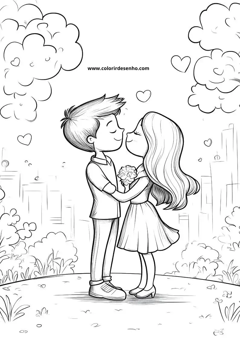 Valentine’s Day Coloring Page Outline 5