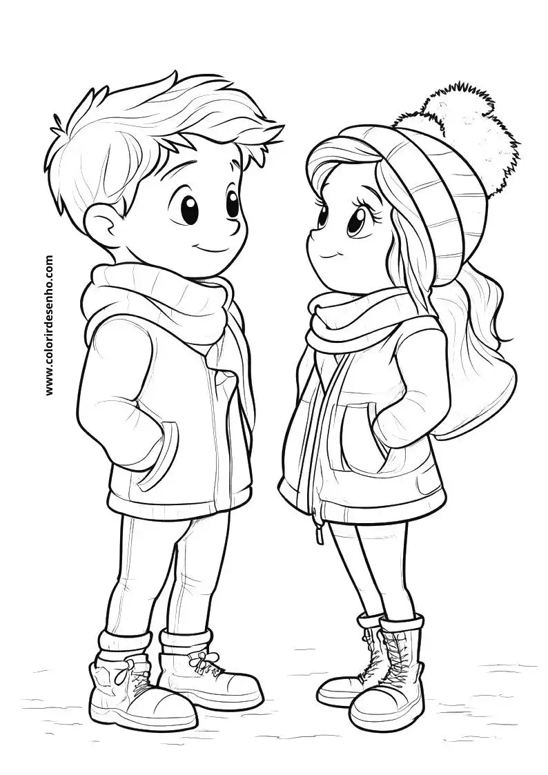 Valentine’s Day Coloring Page Outline 6