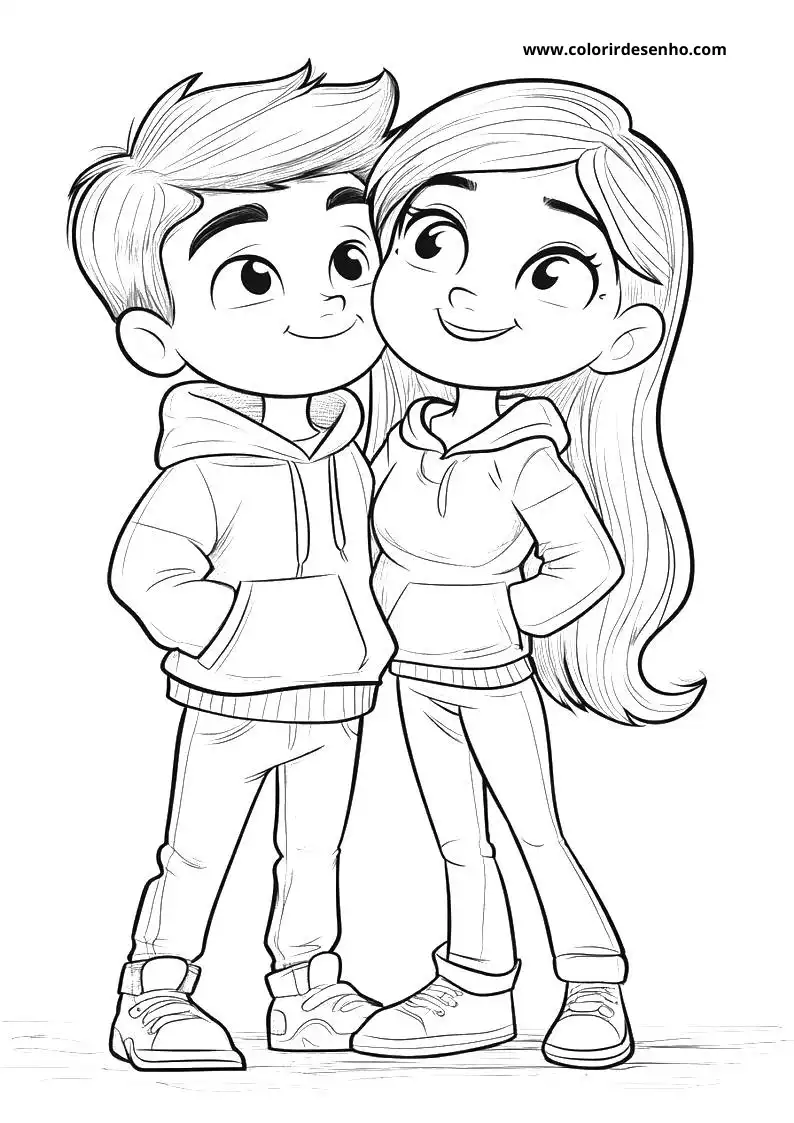 Valentine’s Day Coloring Page Outline 7