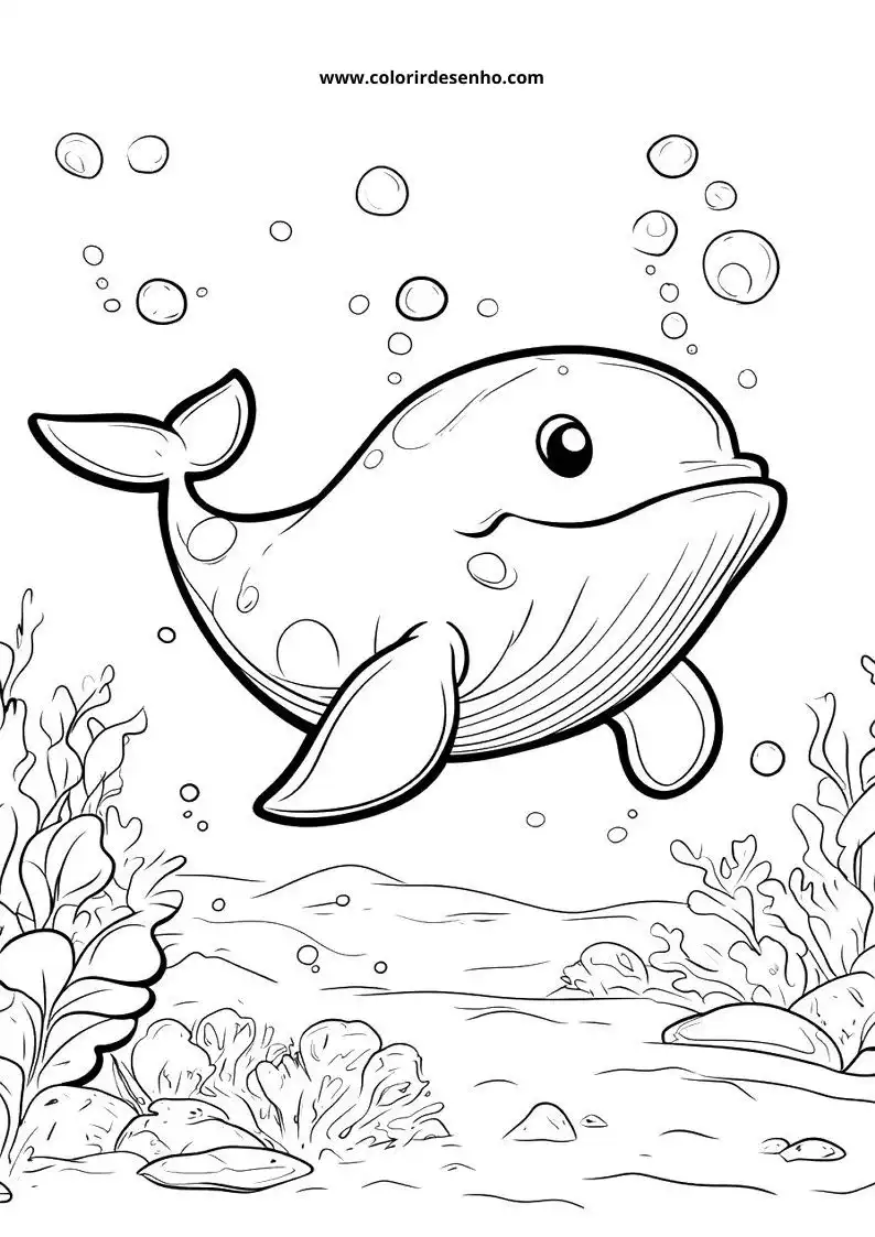 Whale Coloring Pages (139+ Free Printables) 103 Whale Drawing 6207