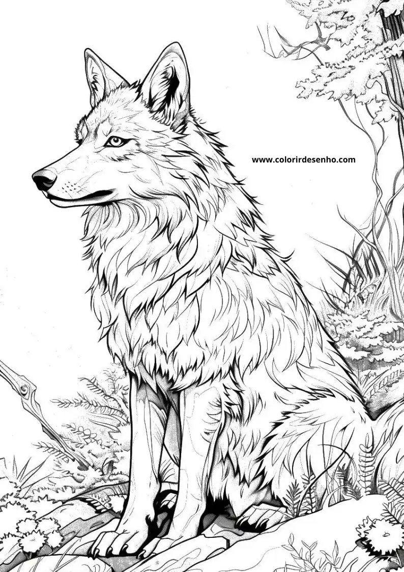 Wolf Coloring Pages 10