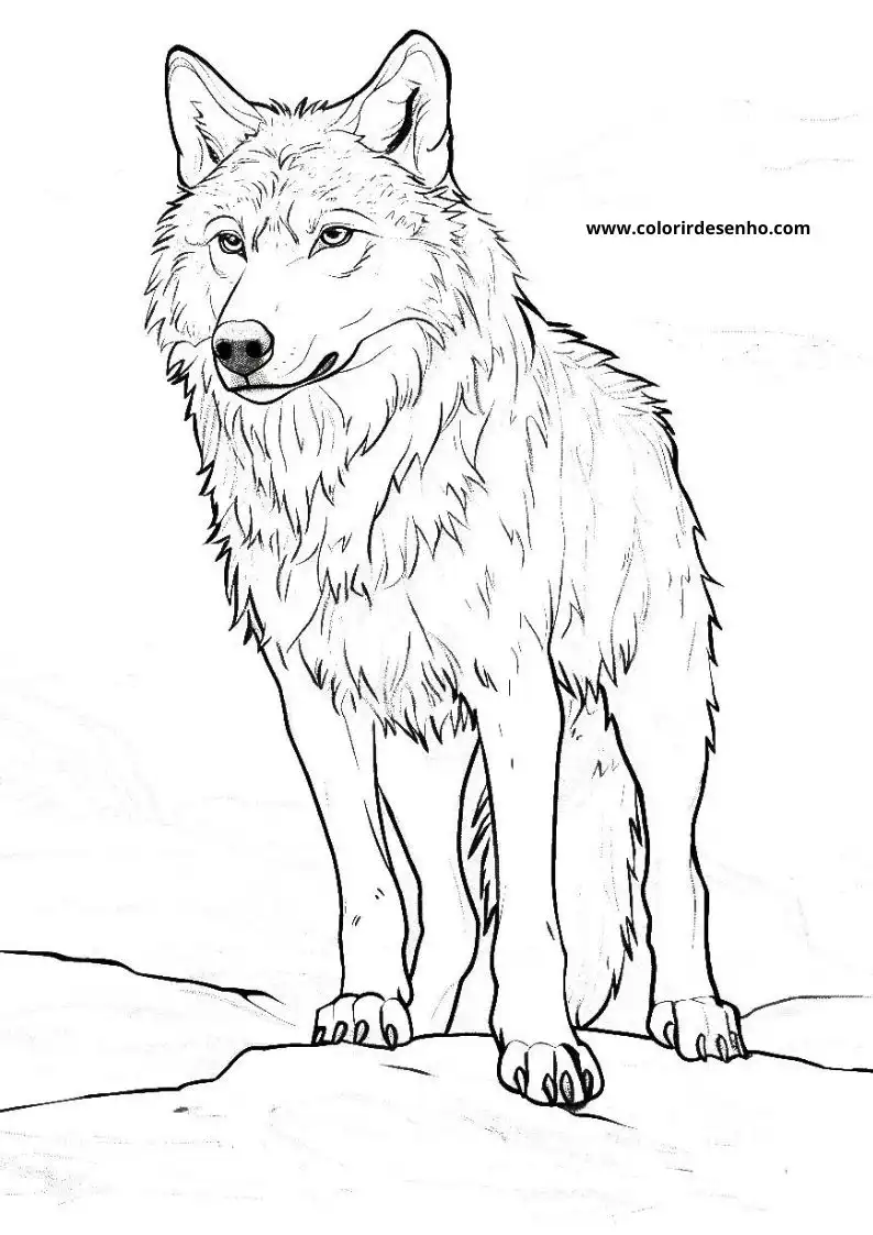 Wolf Coloring Pages 3