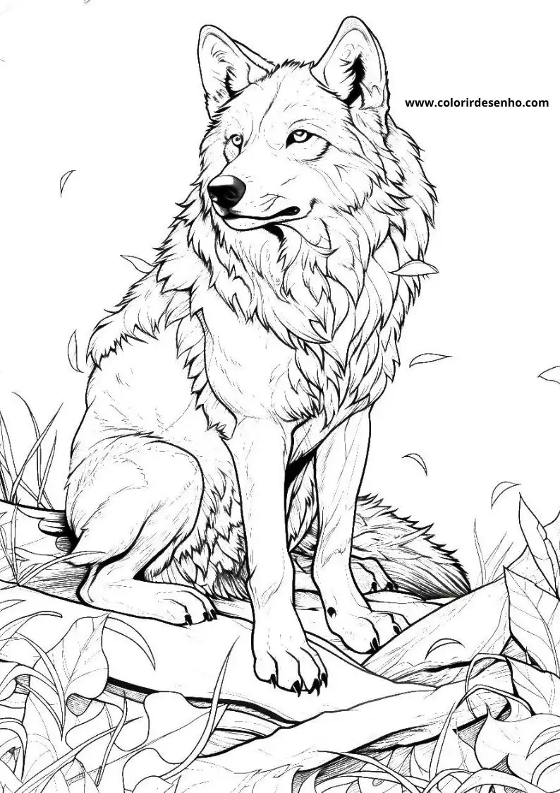 Wolf Coloring Pages 4