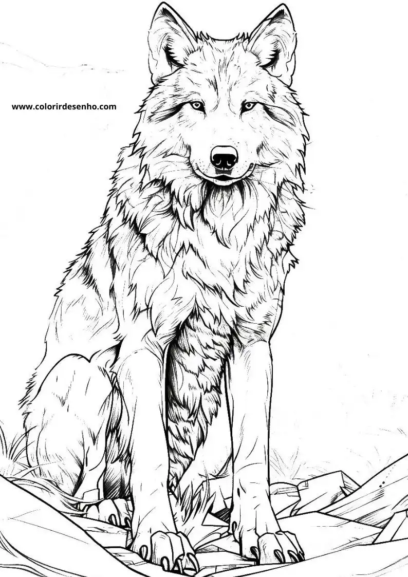 Wolf Coloring Pages 7