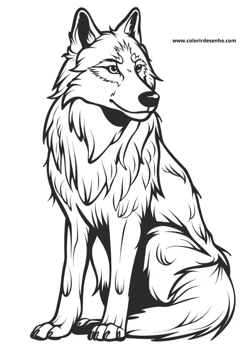 Wolf Coloring Pages For Kids And Adults 6