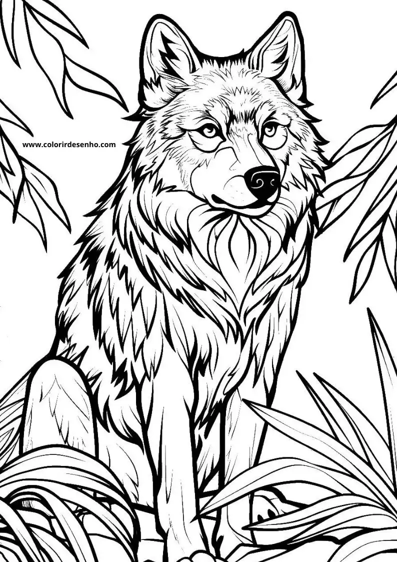 Wolf Coloring Pages For Kids And Adults 8
