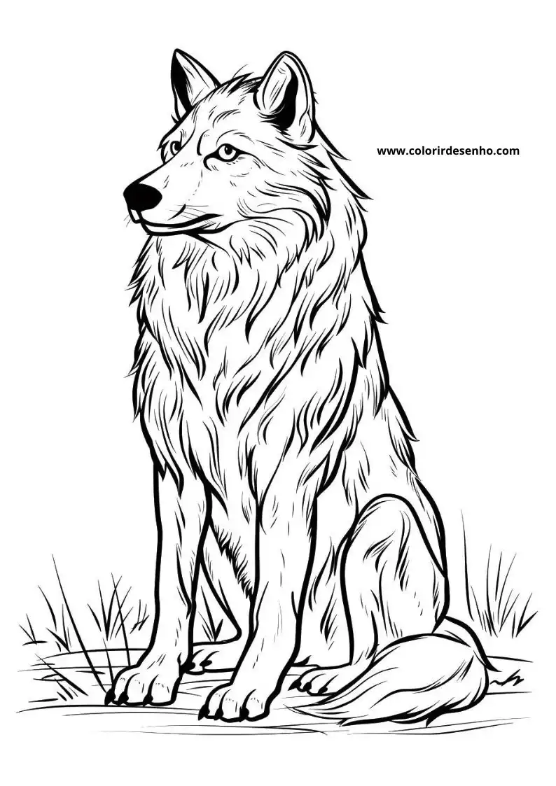 Wolf Coloring Sheet 8