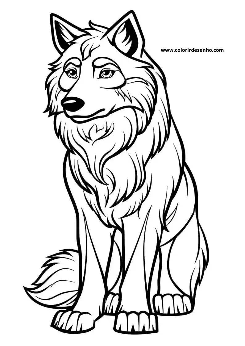 Wolf Coloring Sheet 9