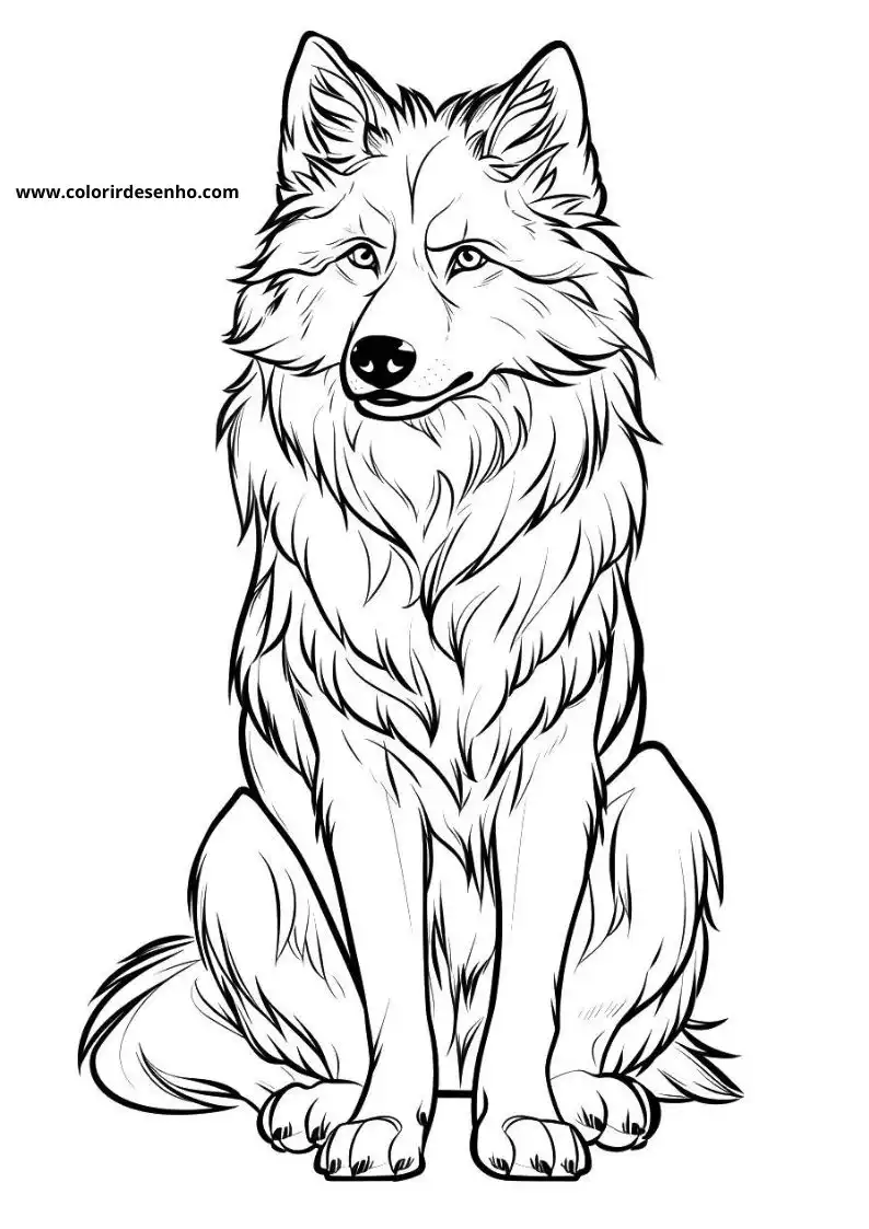 Wolf Picture Coloring Pages 4