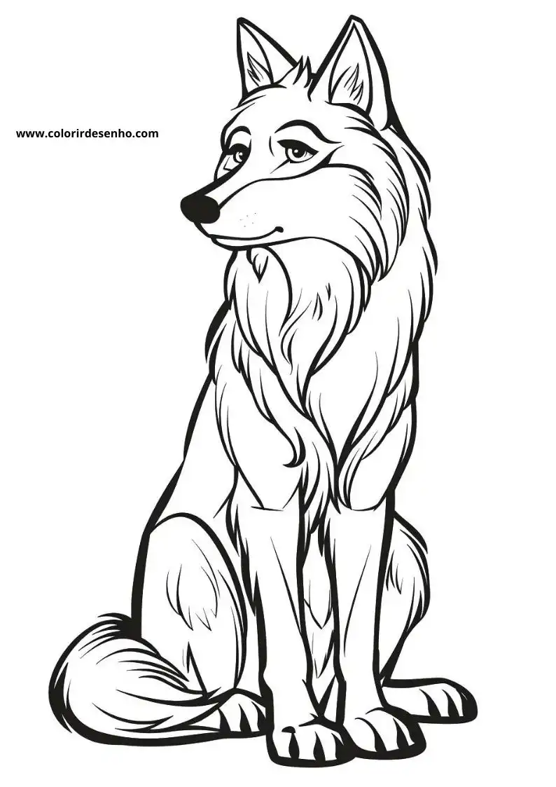 Wolf Picture Coloring Pages 6