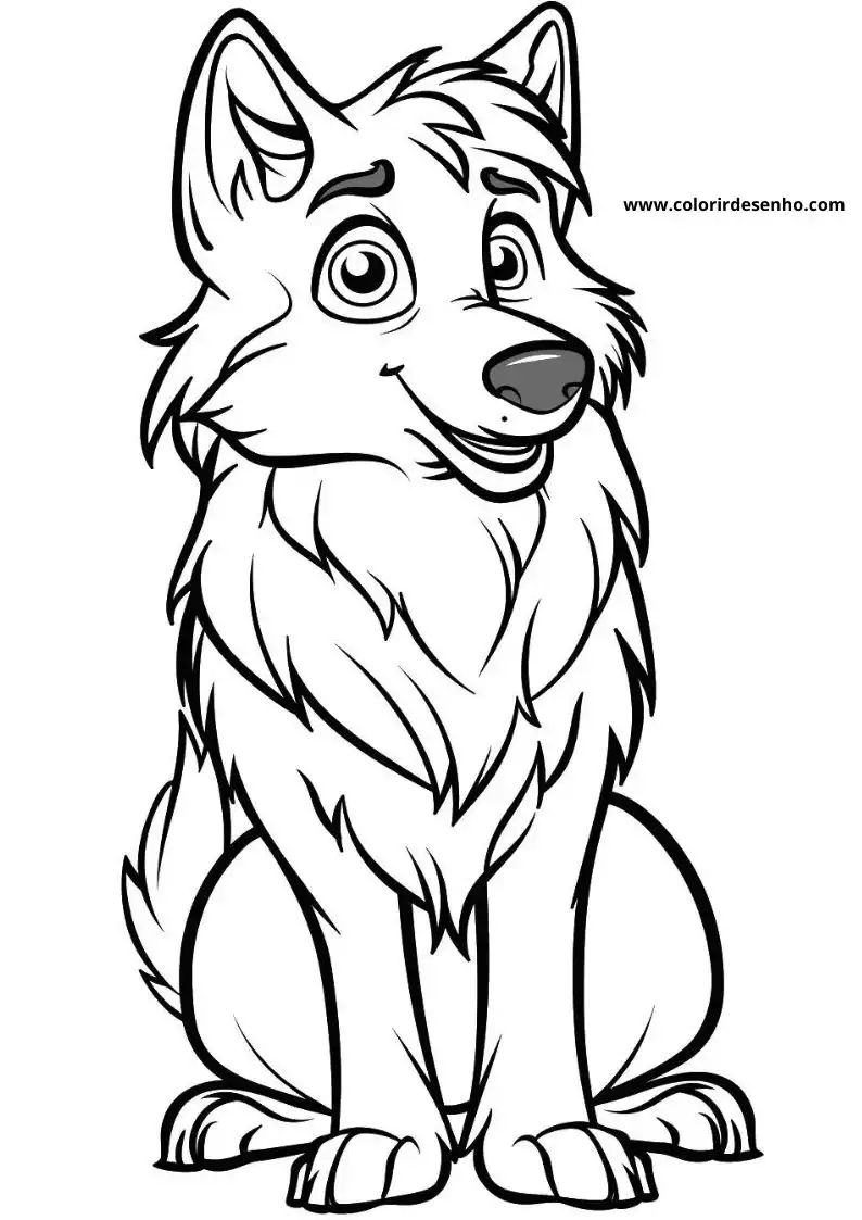 Wolf Picture Coloring Pages 9