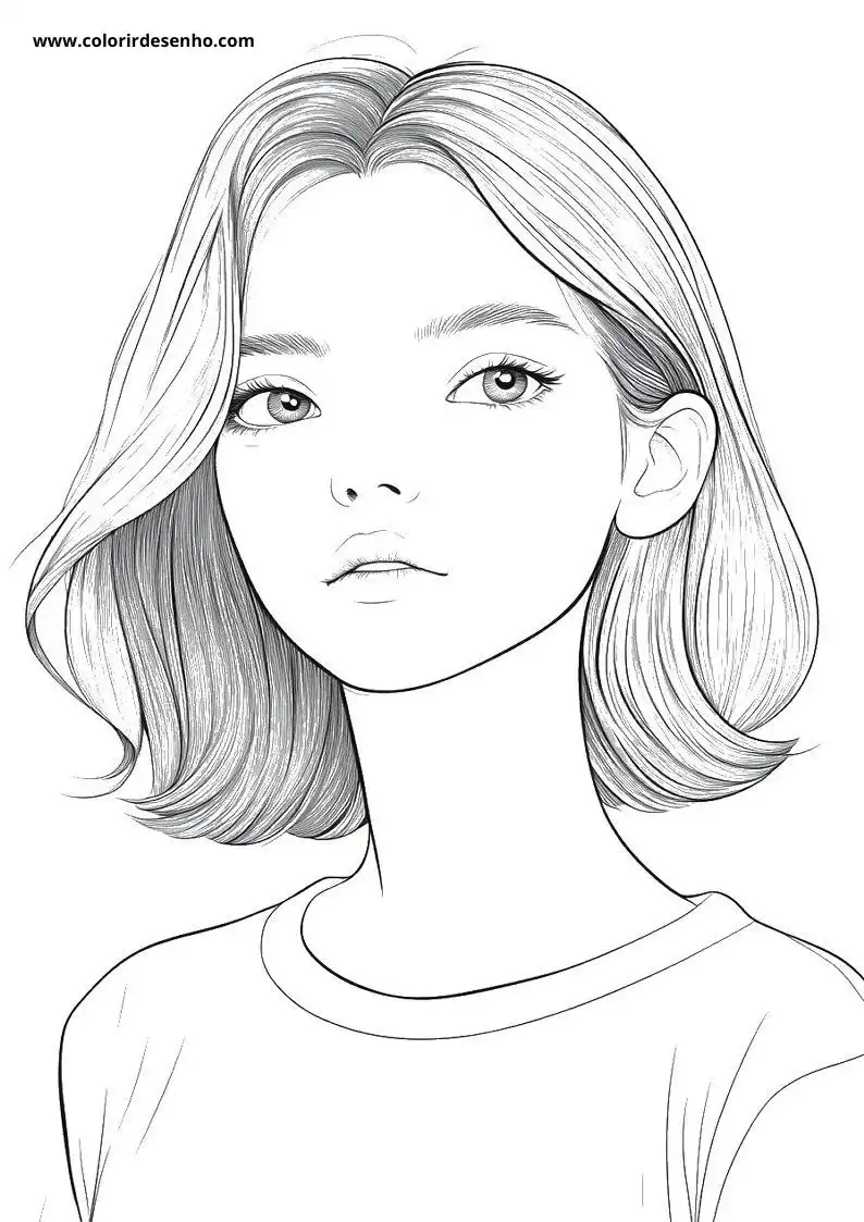Woman Coloring Page Outline 5