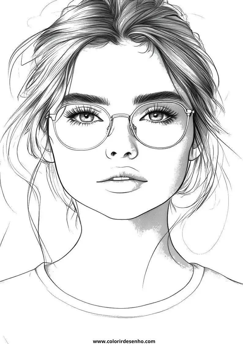 Woman Coloring Page Outline 6