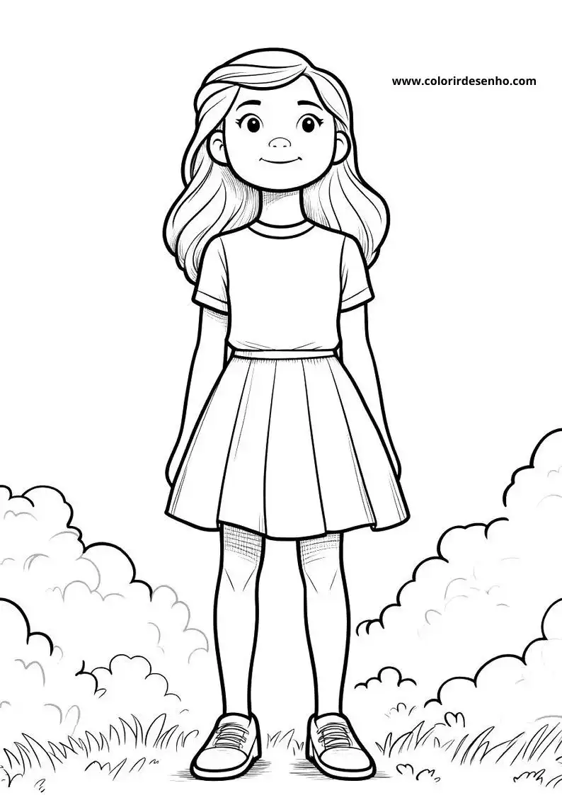 Woman Coloring Page Outline 9