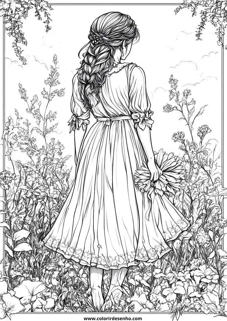 Woman Coloring Pages 4