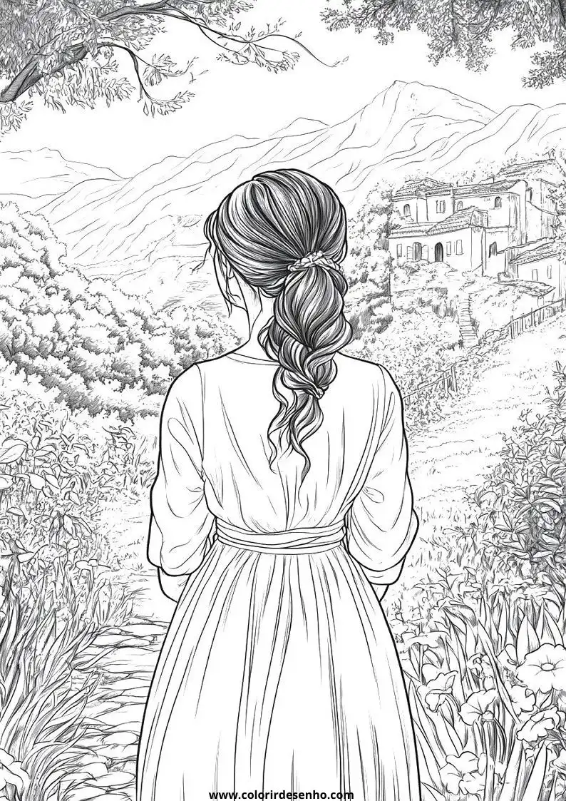 Woman Coloring Pages For Kids And Adults 7