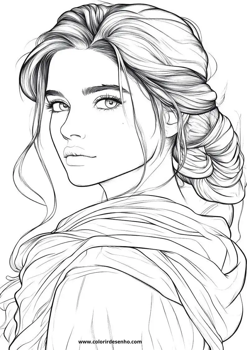 Woman Coloring Pages For Kids And Adults 9