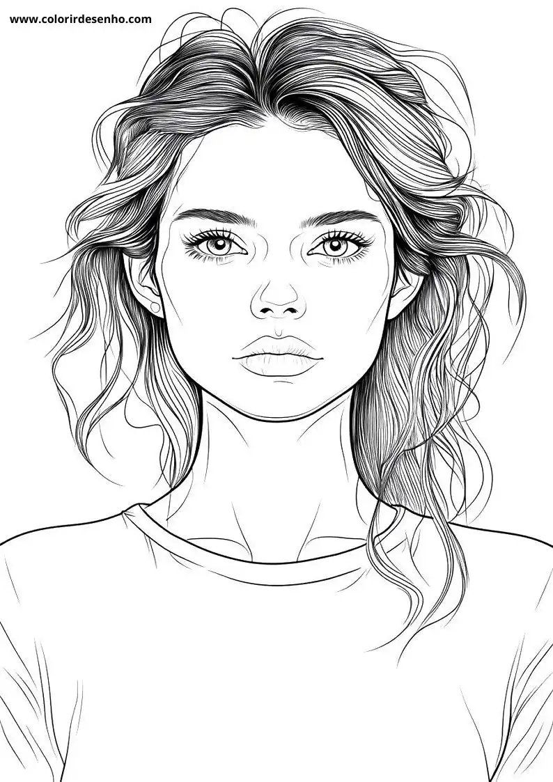 Woman Coloring Sheet 1