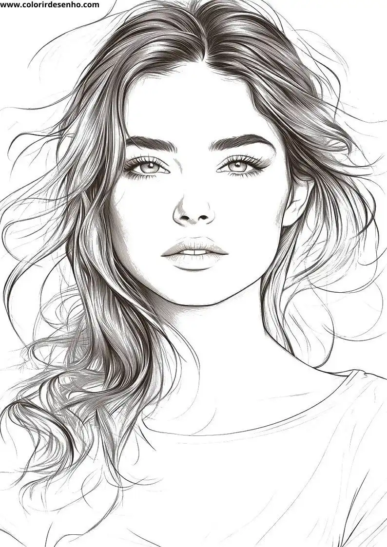 Woman Coloring Sheet 10