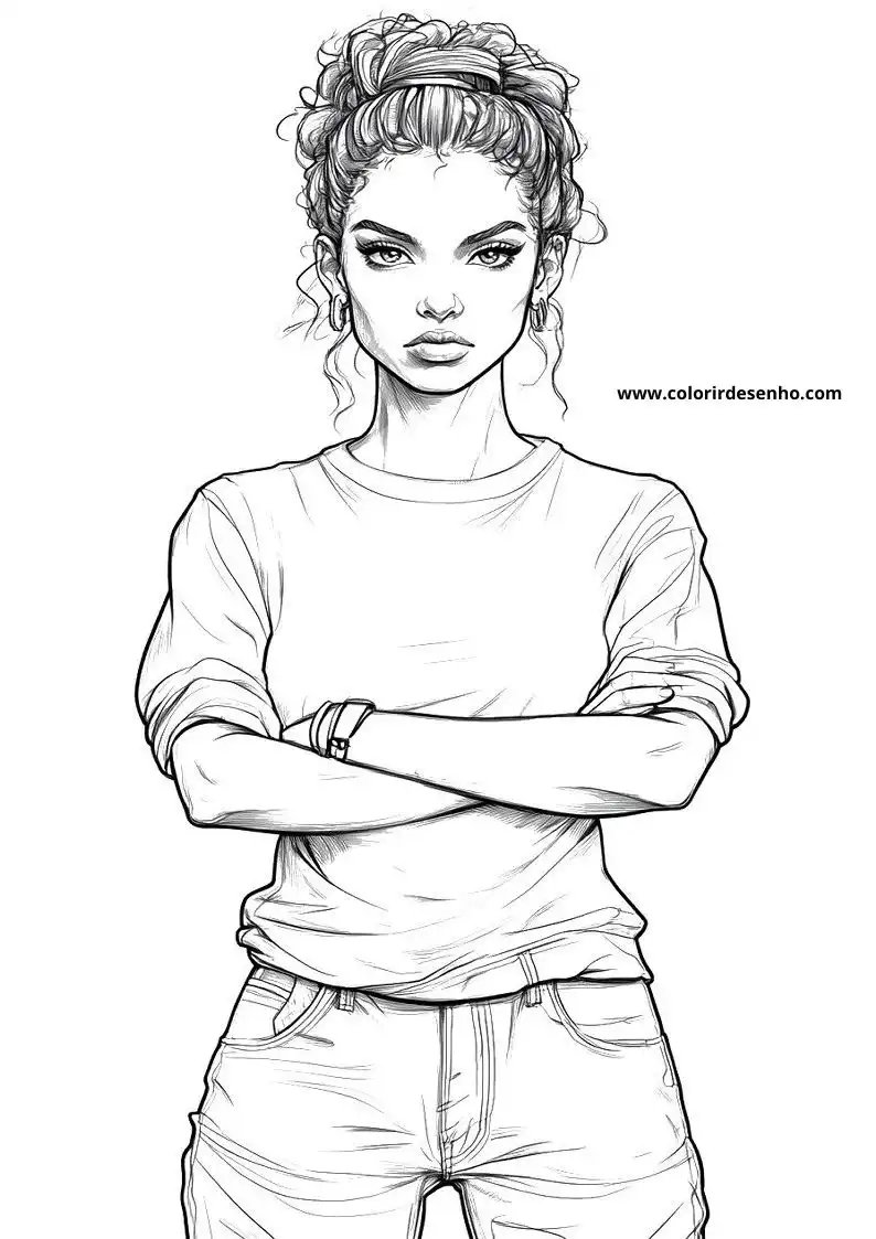 Woman Coloring Sheet 11