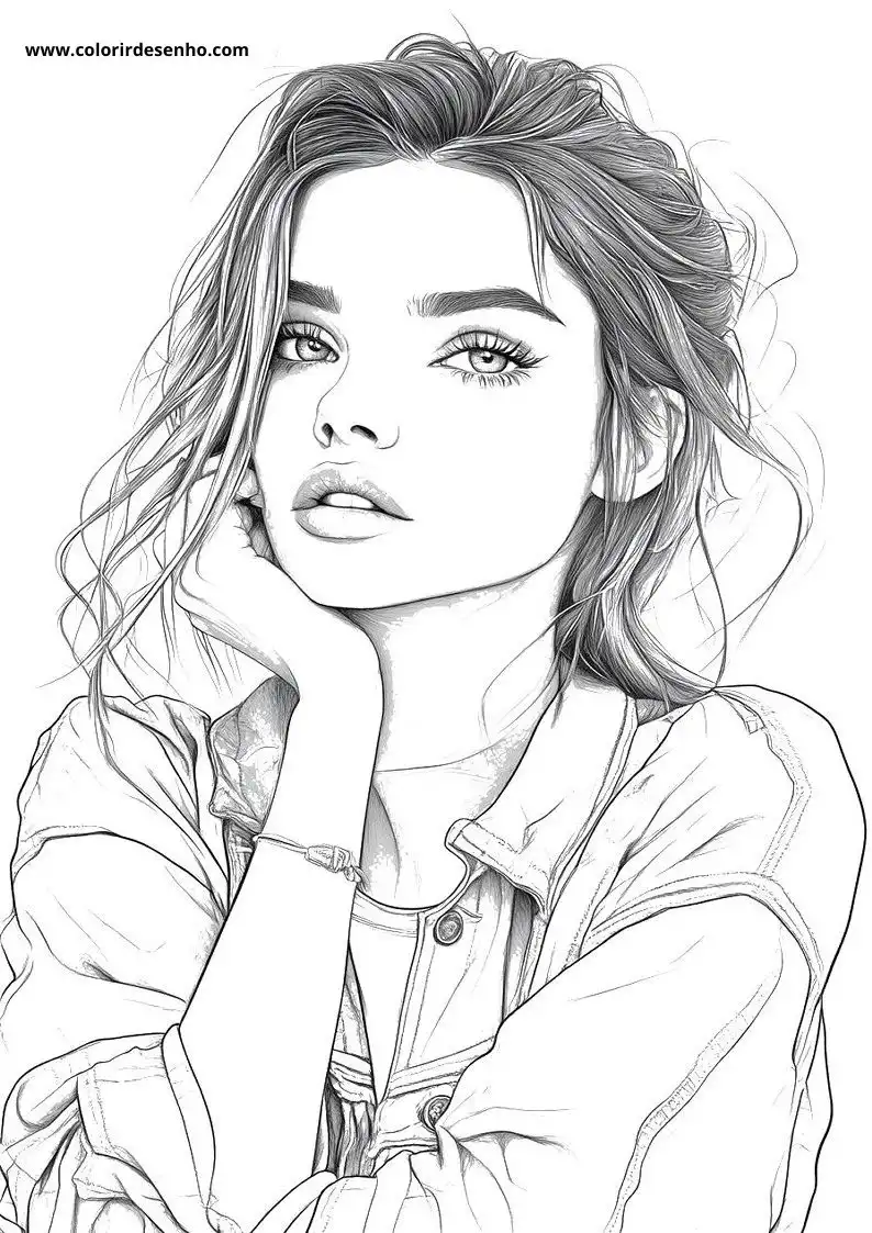 Woman Coloring Sheet 12