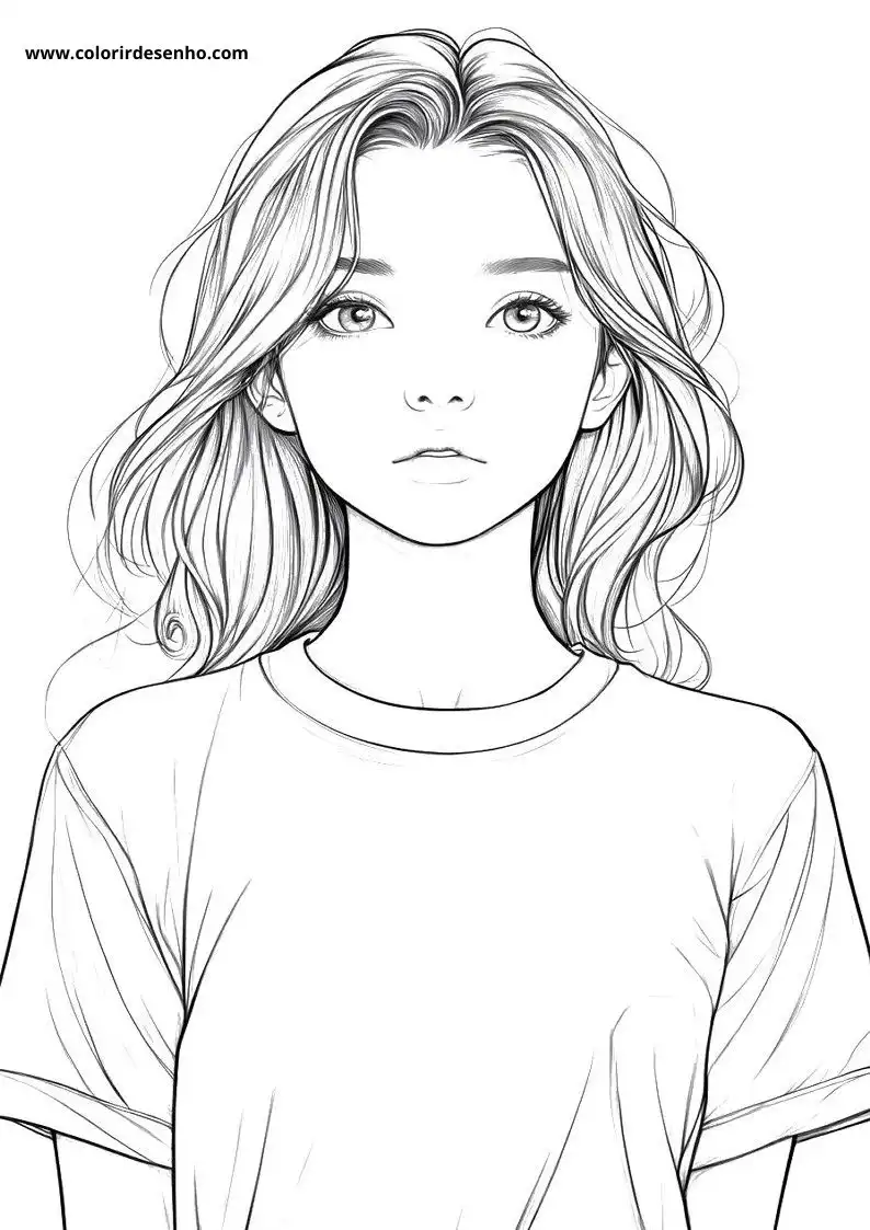 Woman Coloring Sheet 4