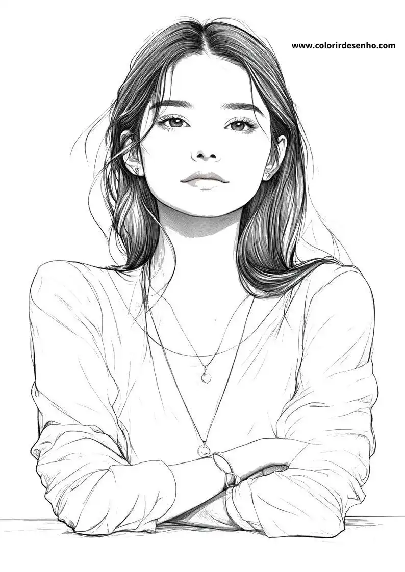 Woman Coloring Sheet 5