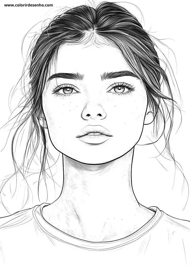 Woman Coloring Sheet 6