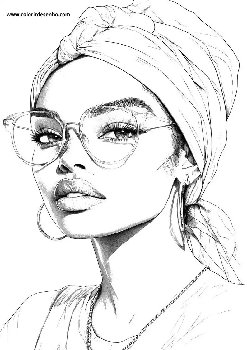 Woman Coloring Sheet 7