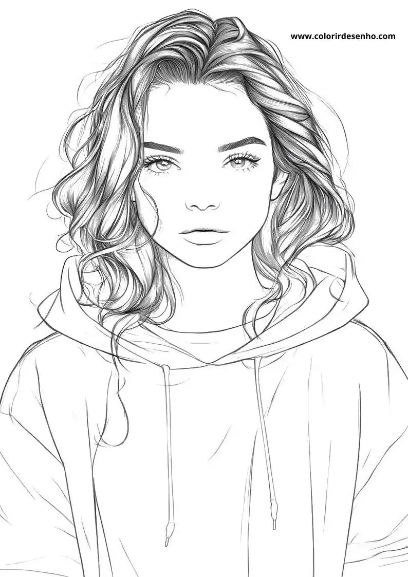 Woman Coloring Sheet 8